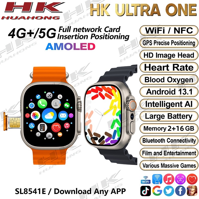 ساعت هوشمند سیم کارت خور HK ULTRA ONE 4G AMOLED